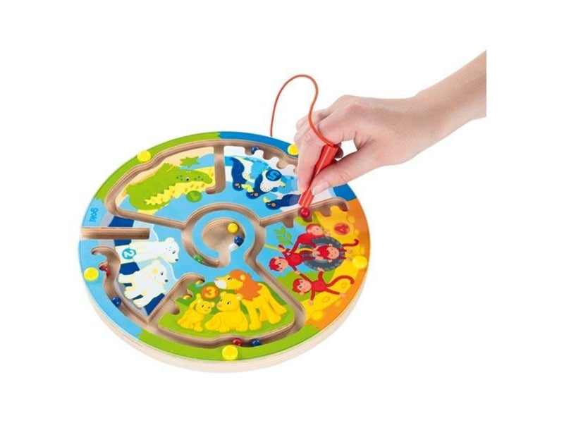 Goki Wooden Magnet Maze Learning to Count in the Zoo