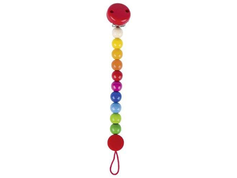 Goki Wooden Pacifier Chain Rainbow