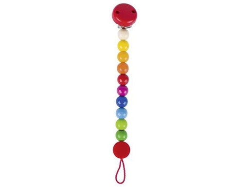 Goki Wooden Pacifier Chain Rainbow