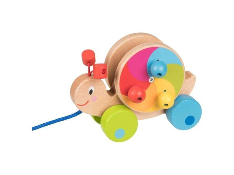 Goki Wooden Pull Animal Snail