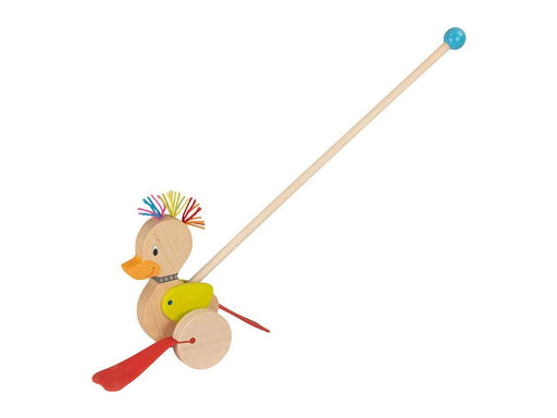 Goki Wooden Push Figure Duck