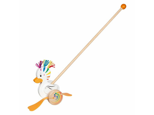 Goki Wooden Push Toy Duck Lou
