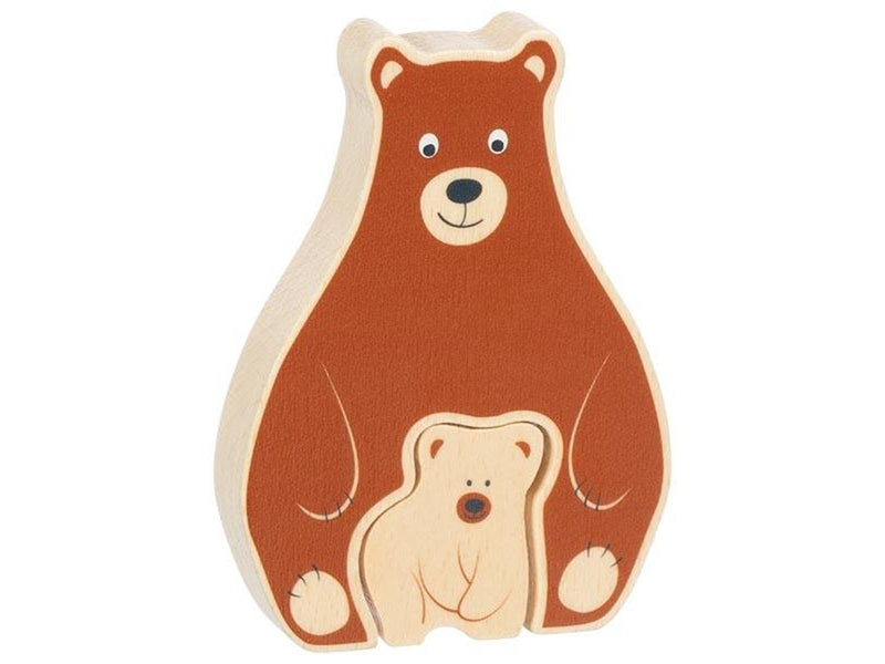 Goki Wooden Puzzle Standing Beert 2 pcs. Holz