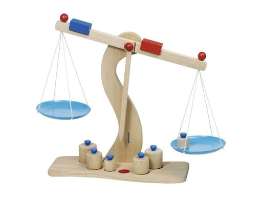 Goki Wooden Scale with Metal Weights