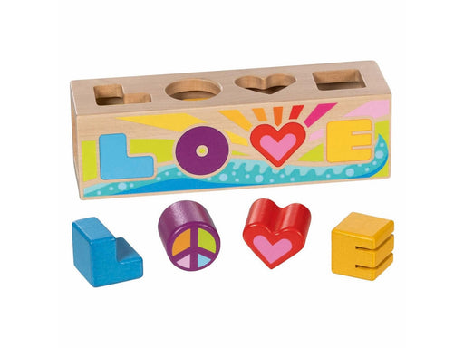 Goki Wooden Sorting Box Shape Sorter Love