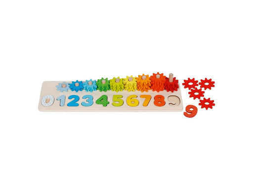 Goki Wooden Sorting Game Learning to Count with Gears 55 pcs.