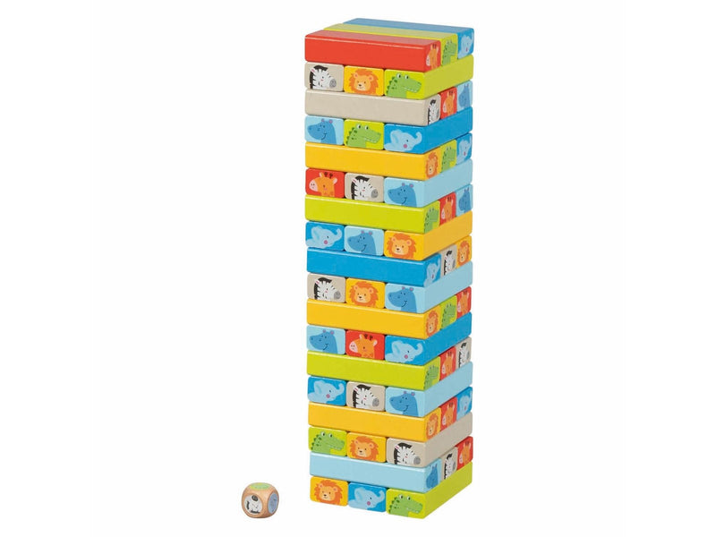 Goki Wooden Stacking Game with Animal Motifs