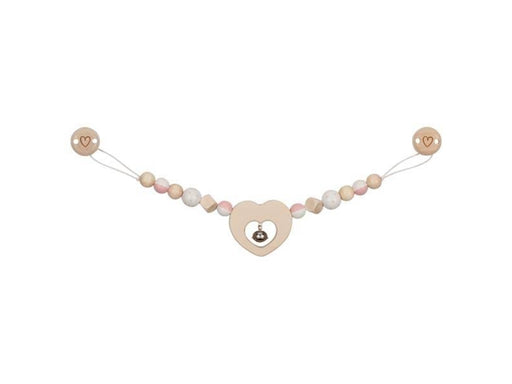 Goki Wooden Stroller Chain Heart with Clips