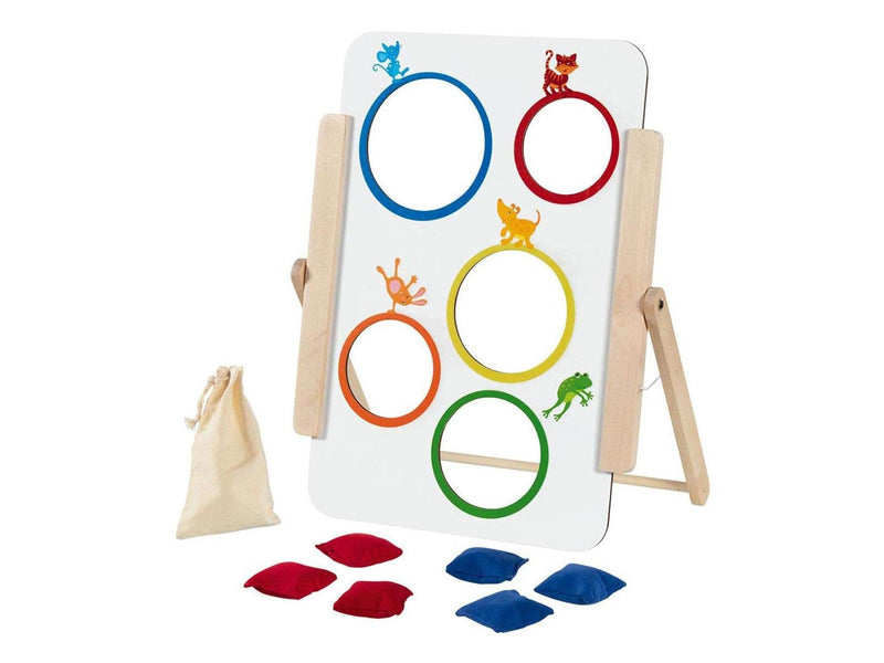 Goki - Wooden Throwing Game Bag Throwing 8pcs.