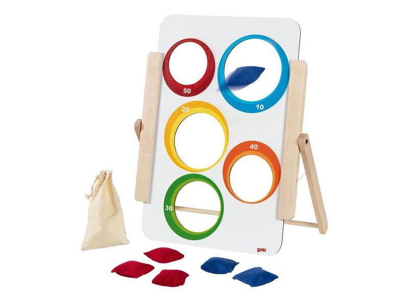 Goki - Wooden Throwing Game Bag Throwing 8pcs.