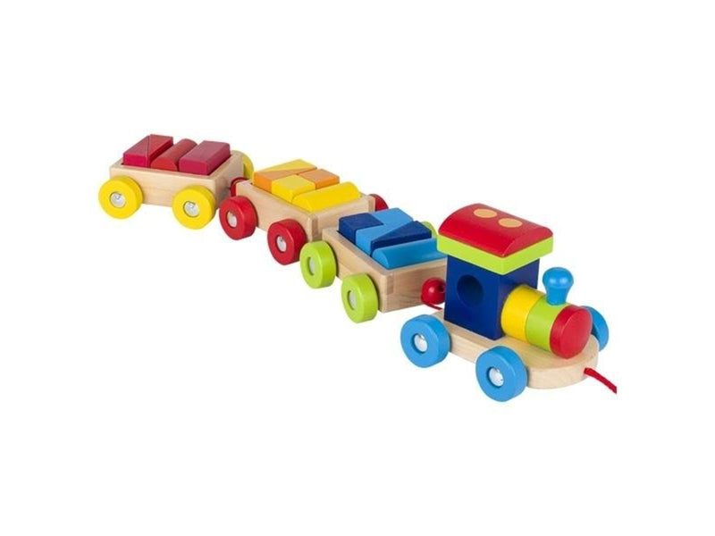 Goki Wooden Train with Blocks