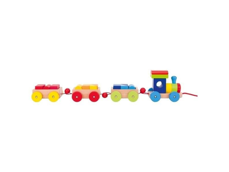 Goki Wooden Train with Blocks