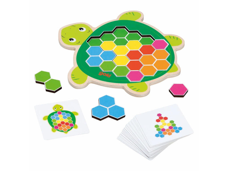 Goki Wooden Turtle Puzzle Game Rosy 41st.