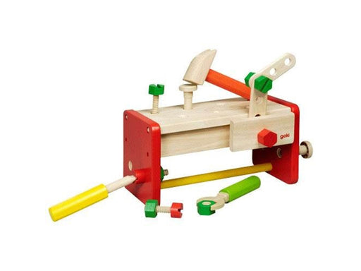 Goki Wooden Workbench and Toolbox 2in1