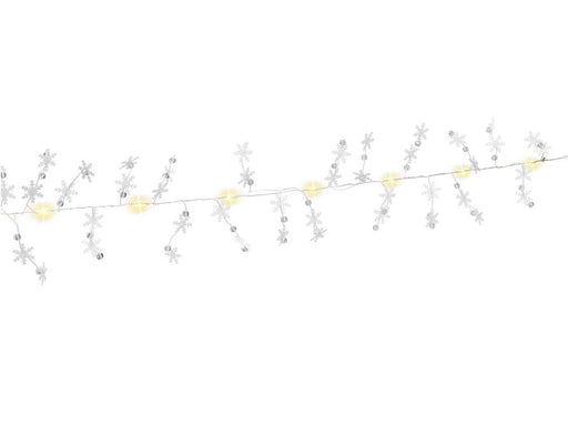 Goobay Silver Wire String Light ''Snowflakes'' with 10 LEDs