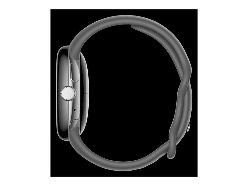 Google Pixel Watch LTE - Polished Silver with Charcoal Band