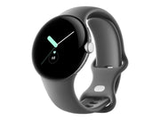 Google Pixel Watch - Polished Silver with Charcoal Band