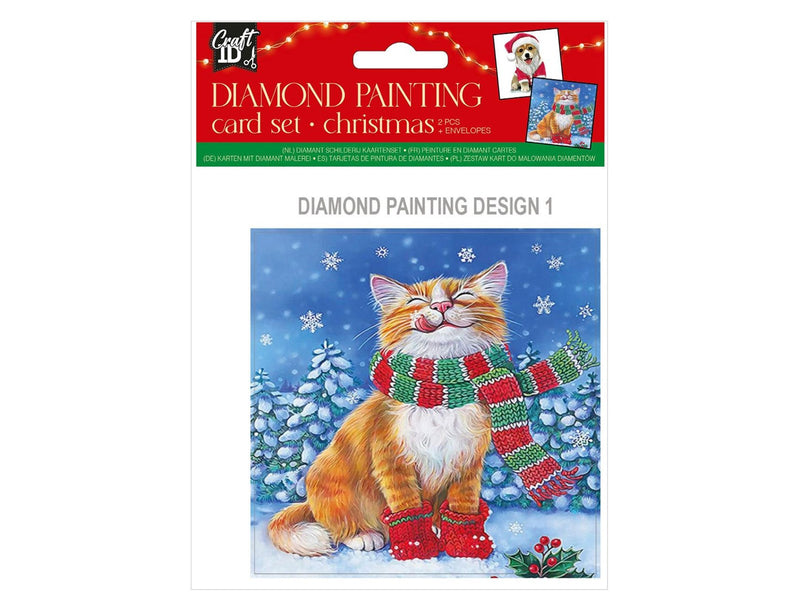 Grafix Make your own Christmas Cards Diamond Painting 2pcs. (Assorted)