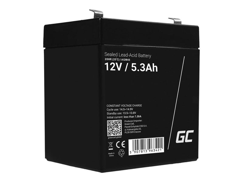 Green Cell alarm system battery - Lead Acid - 5.3 Ah