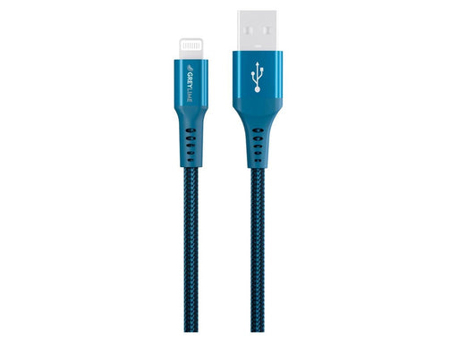 GreyLime Braided USB-A to Lightning Cable Blue 3 m