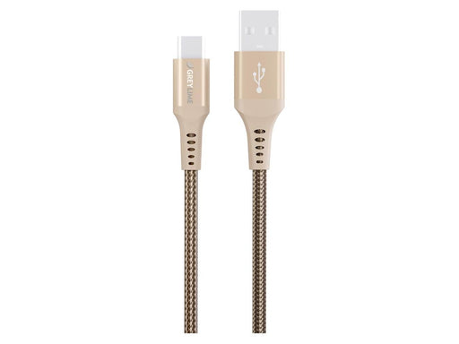 GreyLime Braided USB-A to USB-C Cable Beige 0.5 m