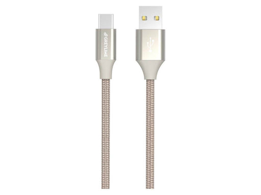 GreyLime Braided USB-A to USB-C Cable Beige 1 m