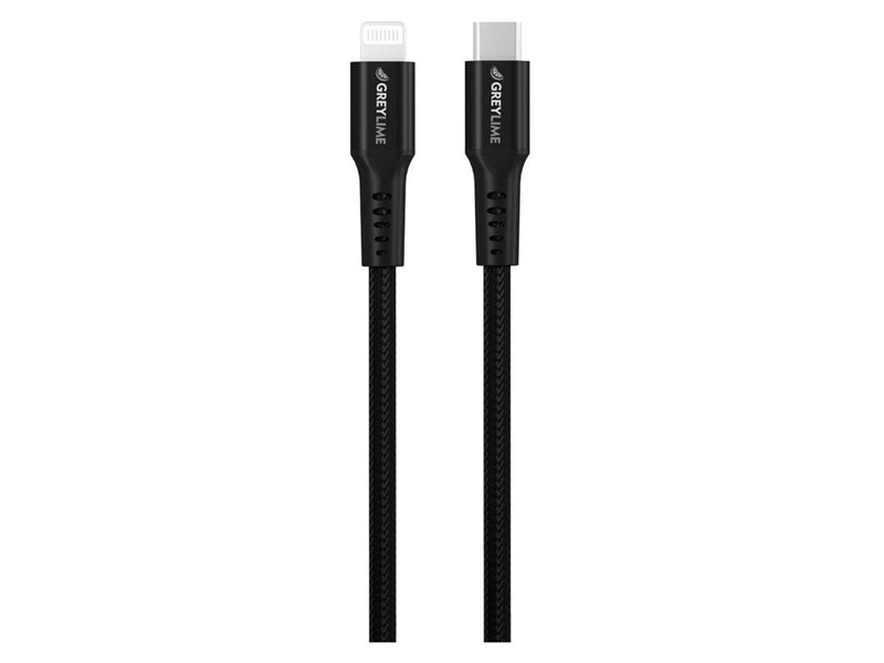 GreyLime Braided USB-C to Lightning Cable Black 0.5 m