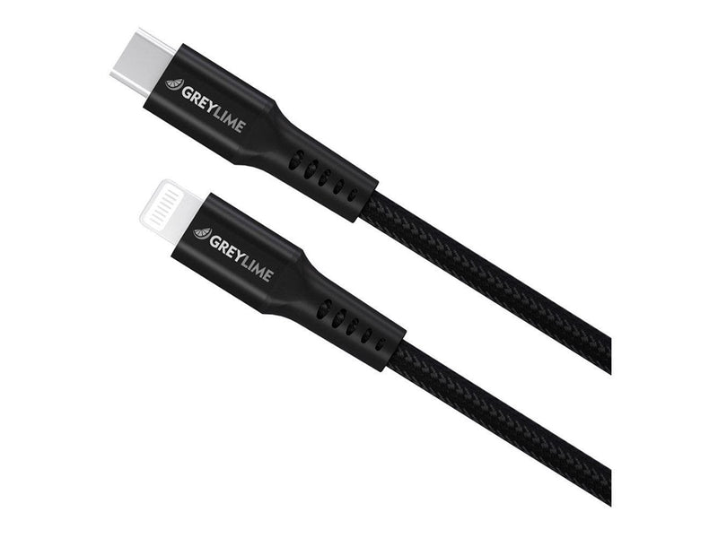 GreyLime Braided USB-C to Lightning Cable Black 0.5 m