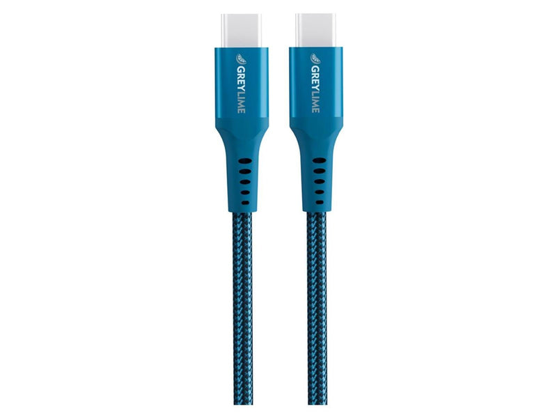 GreyLime Braided USB-C to USB-C 60W Cable Blue 0.5 m
