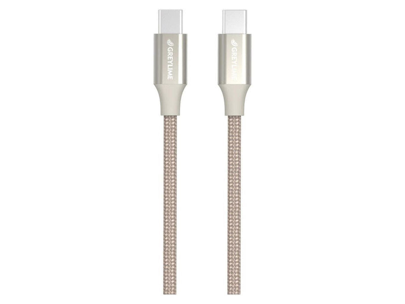 GreyLime Braided USB-C to USB-C Cable Beige 2 m