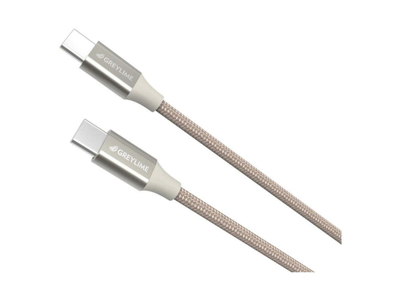 GreyLime Braided USB-C to USB-C Cable Beige 2 m
