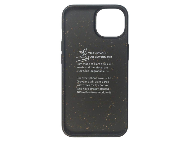 GreyLime iPhone 15 Pro Biodegradable Cover - Black