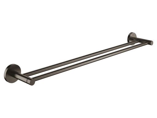 Grohe Essentials, Doppel-Badetuchhalter, hard graphite gebürstet
