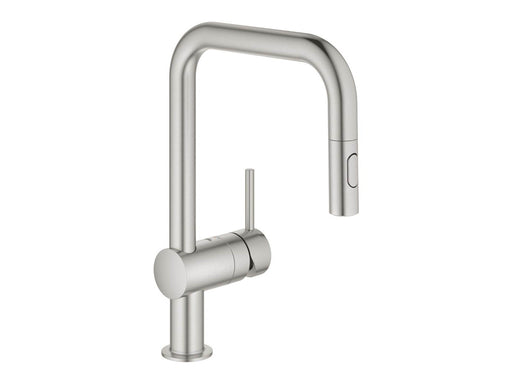 Grohe Minta Kitchen faucet with pull-out U-spout Supersteel