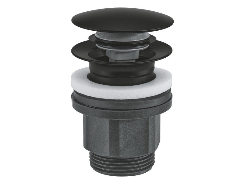 Grohe Push-up bottom valve matte black