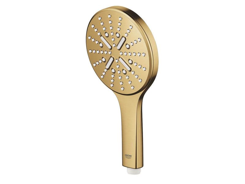 Grohe Rainshower smartactive 130 hand shower 3-sprays brushed cool sunrise