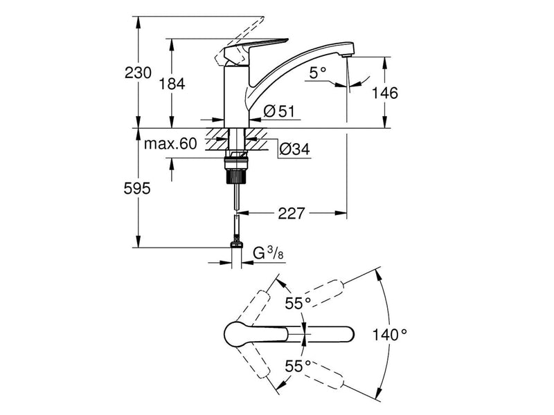 Grohe Start Kitchen faucet Chrome