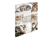 HERMA 3-flap folder - for A4 - cats