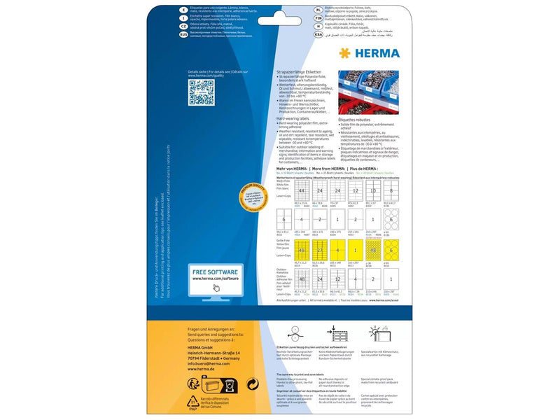 HERMA A4 self-adhesive label