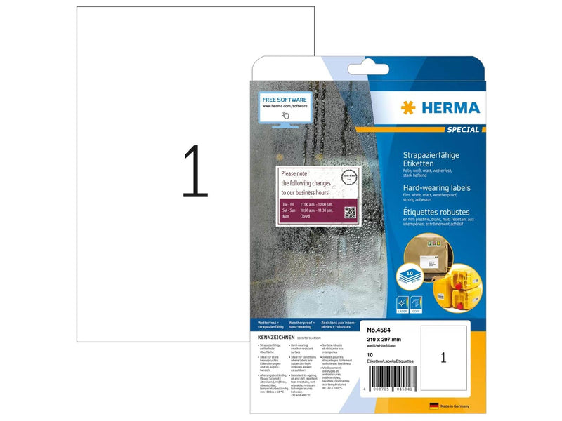 HERMA A4 self-adhesive label
