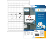HERMA Ablösbare Etiketten A4, 25,4 x 16,9 mm, weiß