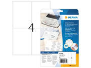 HERMA Adressetiketten für Schreibmaschinen, A4, 102 x 148 mm, weiß, permanent haftend