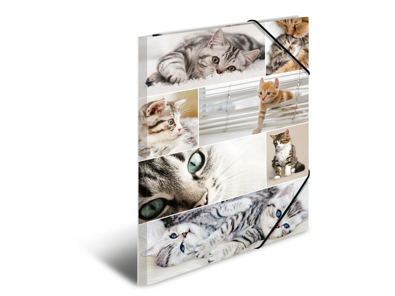 HERMA Elasticated folder A3 cardboard cats