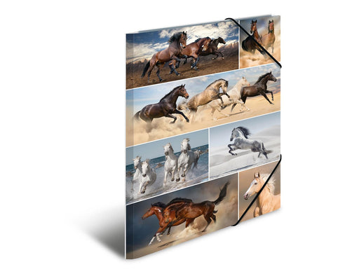 HERMA Elasticated folder A3 cardboard horses