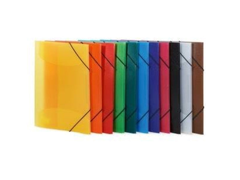 HERMA Elasticated folder A4 PP translucent red