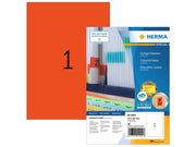 HERMA Farbige Etiketten A4, 210 x 297 mm, rot, permanent haftend