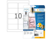 HERMA Folienetiketten, transparent, glasklar, A4, 96 x 50,8 mm, wetterfest, permanent