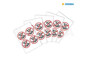 HERMA Information label: Prohibited sign No handshakes Ø 10 cm self-adhesive removable