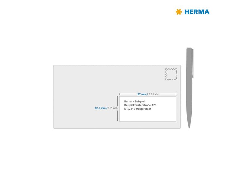 HERMA Power labels with strong adhesion A4 97 x 42.3 mm made of paper