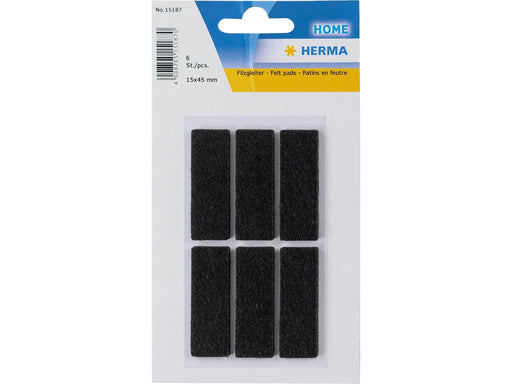 HERMA Protectiv feltpads black 15 x 45 mm